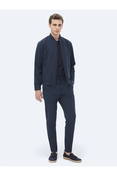 Kip Navy Blue Striped Oversize Fit Suit