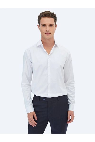 Kip Cămașă clasică albă, 100% bumbac