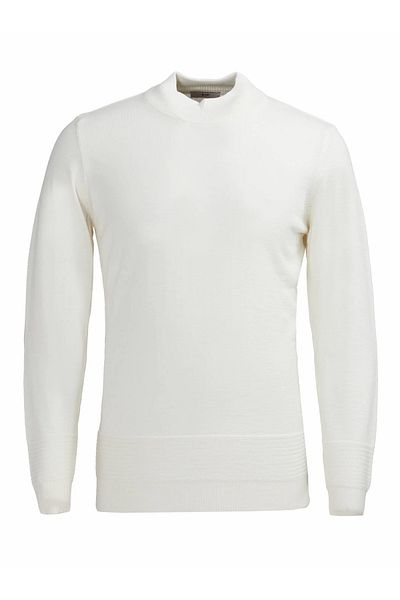 Kip Ecru Half Turtleneck Wool Blended Sweater