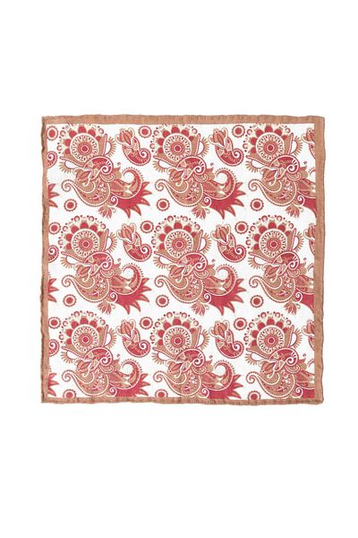 Kip 100% Linen Claret Red Handkerchief
