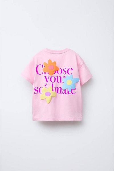 2kids2mom Back Printed T-Shirt and Shorts Bottom Top Girl's Set (3-10 Years)