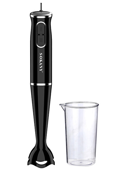 SOKANY Hand Blender, 2 Speeds, Power 200 W, Powerful Mixing Motor, Lightweight, Super Easy Use Black