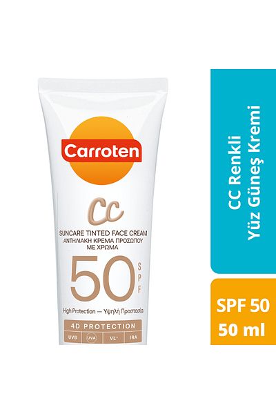 Carroten High Protective Cc Spf50 Colored Face Sun Cream - 50ml