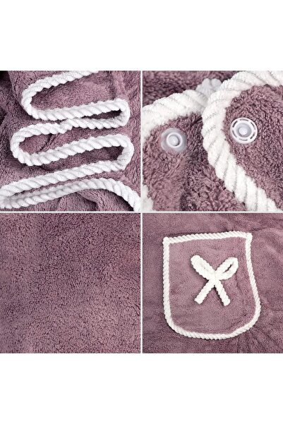 Generic 1 Piece Wearable Bath Towel Coral Velvet Bowknot Bath Skirt for Adults