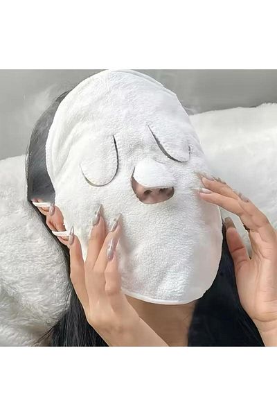 SİNKA Towel Face Mask Steam Moisturizing Facial Care Mask Reusable Soft