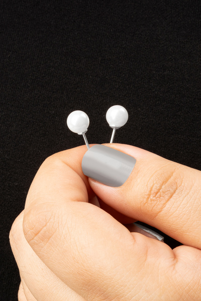 klas gümüş Gümüş Mayorka Inci Kadın Küpe 8 Mm | 925 Ayar Gümüş