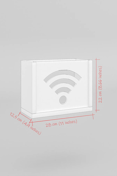 Genel Markalar Wifi-modem Kutusu Saklama Duvar Düzenleyici Mdf Uzunluk (22CM) Genişlik (28CM) Derinlik (12CM)