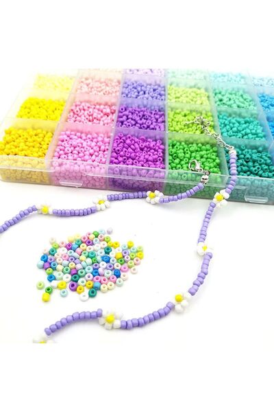 Arabest Bead Craft Kit, 12000 Pieces, 2 Mm, Suitable for DIY Bracelet Making, Including Accessories
