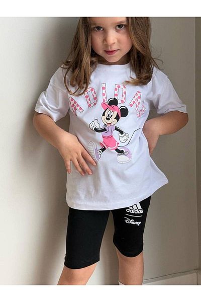 2kids2mom Character Printed T-Shirt and Leggings Bottom Top Girls' Set (2-8 Years)