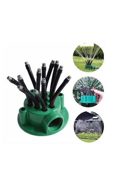 MACVI Aspersor Gradina Multifunctional Macvi® 360°, 12 Tuburi Flexibile, Economisire Apa
