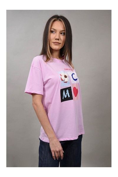 Cocco Rossa T-shirt Heart Flower Assolo Pink L-xl