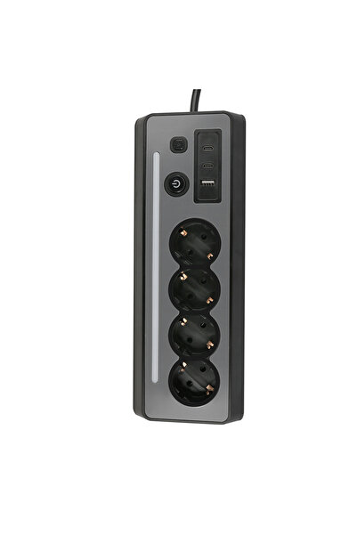 Choice شريط طاقة أسود - قطعة واحدة، قابس حائط متعدد، موزع منافذ، مقابس كهربائ...