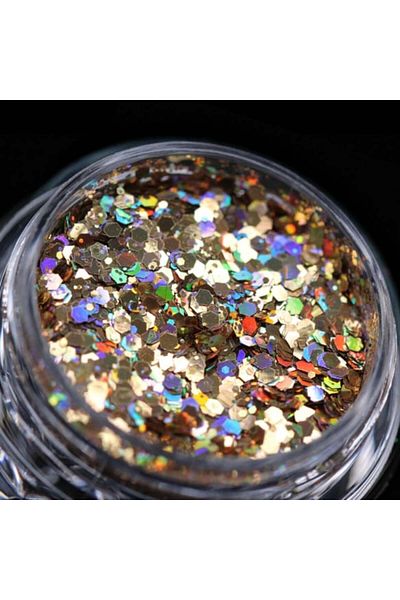 Kajol Beauty Holographic cosmetic glitter (nude) for makeup/bodyart PK102 KAJOL Beauty®, <1g