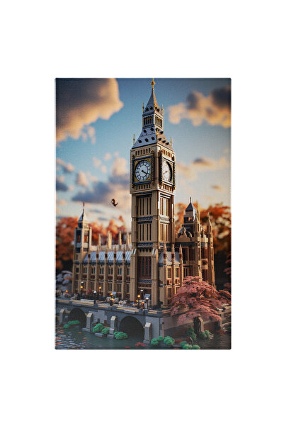 StoryGift Romania Tablou Canvas: View Turn Big Ben Turistic Londra Copacii Co...