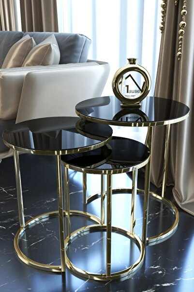 Home SEHPA C ZİGON SEHPA MODERN GOLD, SİYAH CAM