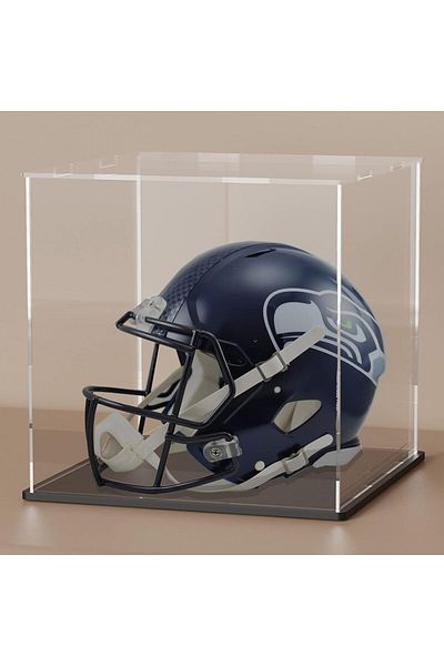 Generic Acrylic Display 12x12x12 Inch Cube Acrylic Boxes for Display, Clear Display with Matte Black Base
