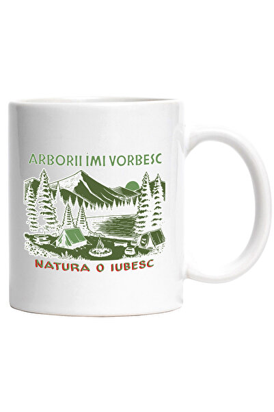 StoryGift Romania Cana Arborii Îmi Vorbesc Natura O Iubesc, 330ml, Ceramic Cu...