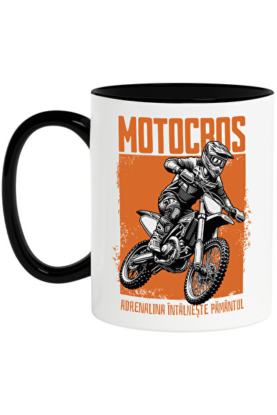 StoryGift Romania Cana Barbat Pe Motocros, Iubitorii De Adrenalina, 330ml, Ce...