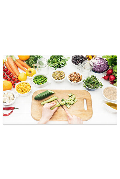 StoryGift Romania Tablou Canvas: Pregatirea Mancarii Sanatoase, Maini La Lucru - Alimentatie, Fructe, Dieta