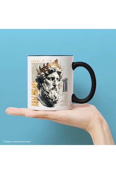 StoryGift Romania Believe in Yourself Mug - Achieve!, 330ml, Ceramic with Black Handle, With Black Handle STG, STG