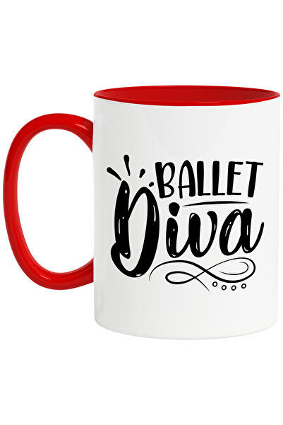 StoryGift Romania Cana Pentru Cele Pasionate De Balet - Diva Dans Talent Cu Maner Rosu, Cu Maner Rosu S,stg