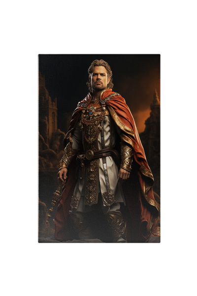 StoryGift Romania Tablou Canvas: Portret Baiat Cavaler Cu Par Blond In Costum...