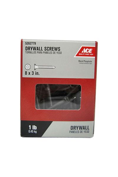 ACE Phillips Fine Bugle Head Drywall Screws No.8 x 3 Inch