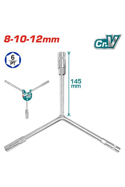 TOTAL Y-shaped nut wrench 8-10-12mm