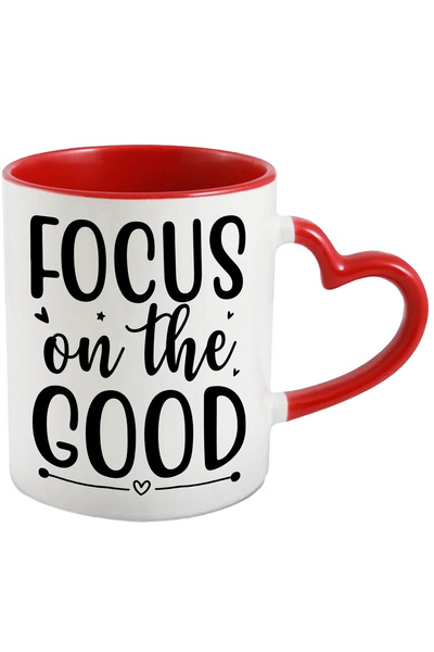 StoryGift Romania Cana Cu Inimioare Si Textul "focus On The Good" - Focuseaza...