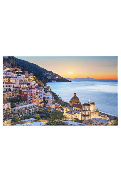 StoryGift Romania Tablou Canvas - Napoli, Italia: Arhitectura, Mare Si Muntel...