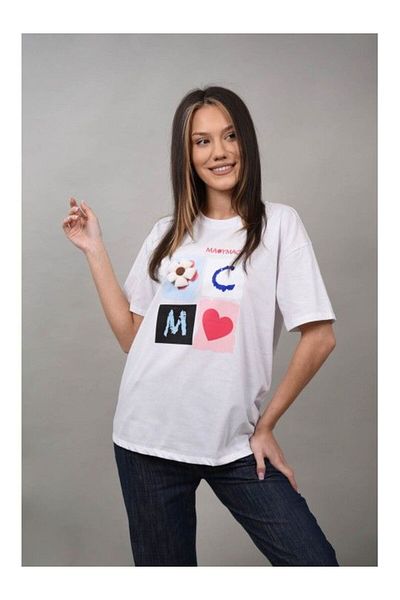 Cocco Rossa T-shirt Heart Flower Assolo White M-l