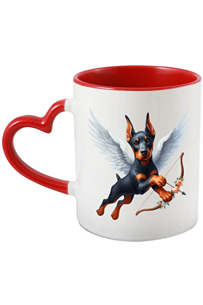 StoryGift Romania Cana Cu Un Catelus Negru Care Trage Cu Arcul | Ilustratie | Valentine's Day | Ar, Cu ,stg