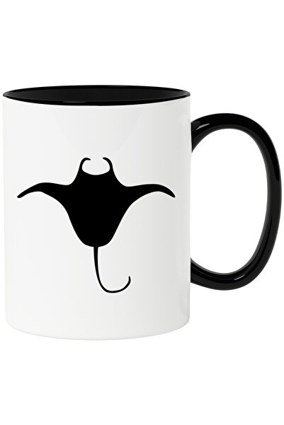 StoryGift Romania Cana Cu O Pisica De Mare - Apa Cu Maner Negru, Cu Maner Neg...