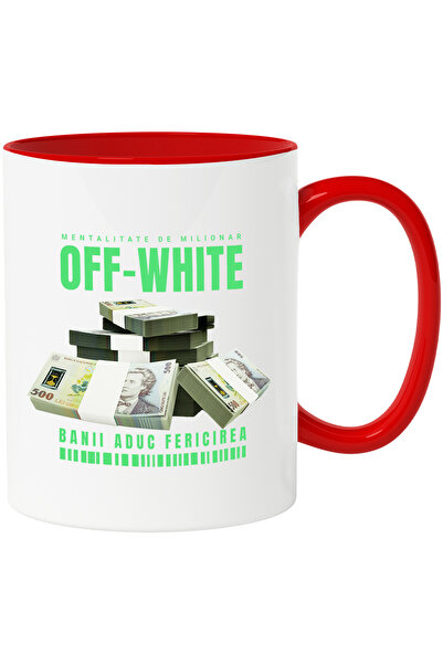 StoryGift Romania Cana _off-white_ - Banii Aduc Fericirea, 330ml, Ceramic Cu ...