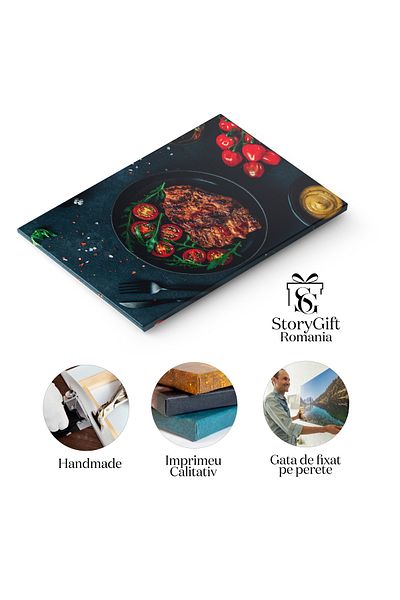 StoryGift Romania Tablou Canvas Cu Mancare Gustoasa - Delicii Pe Blatul De Bucatarie