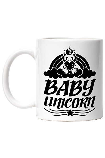 StoryGift Romania Cana Cu Un Unicorn Care Tine O Inima In Brate Cu Textul "ba...