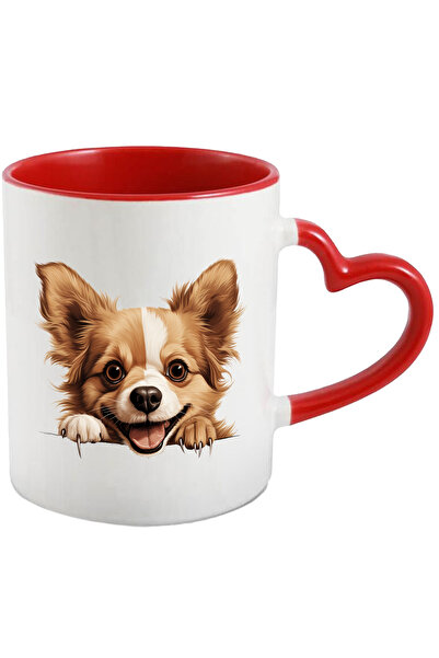 StoryGift Romania Cana Cu Un Catel Fericit | Zambet | Maro Si Alb | Pentru Iu...