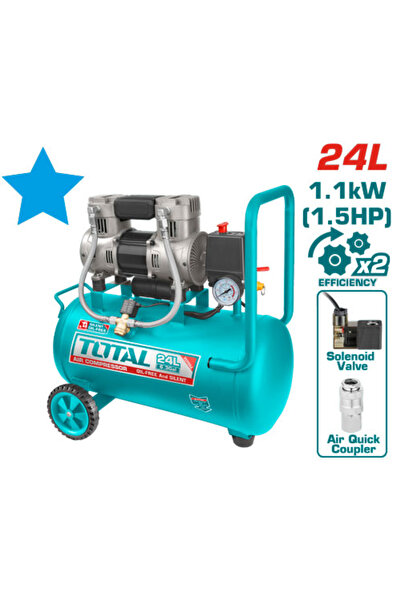 TOTAL ضاغط هواء 24l 1.5hp