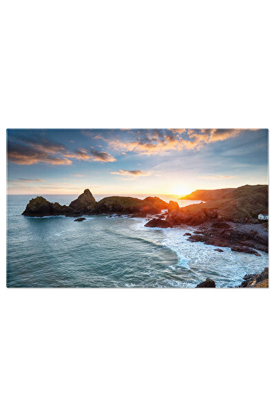 StoryGift Romania Tablou Canvas Apus La Kynance Cove In Cornwall, Kynance Cov...