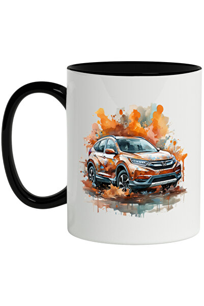 StoryGift Romania Cana Cu Masina, Honda Cr-v, Vehicul, Watercolor, Apa, Multi...
