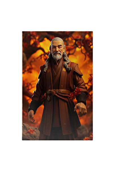 StoryGift Romania Tablou Canvas: Figurina Maiestru De Lupte Toamna, Barba, Pa...