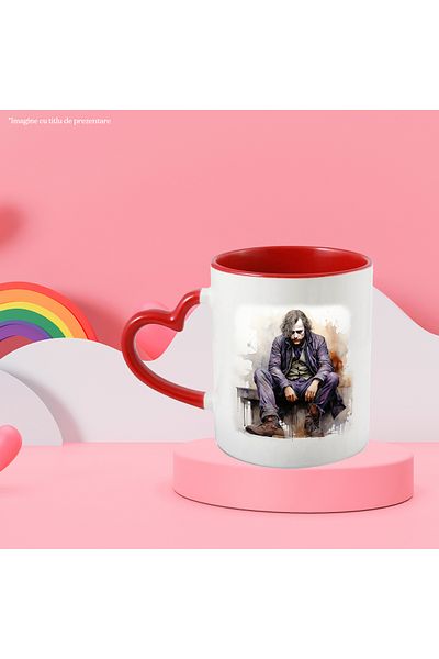 StoryGift Romania Mug With Joker, Fictional Character, DC, Villain, Gotham, Multicolor 330 ml, Ceramics, With ,STG