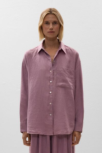 Oysho 100% linen relaxed shirt
