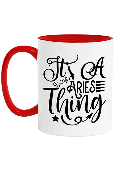 StoryGift Romania Aries zodiac sign mug with the message "It's an Aries Thing", illustration, zodiac sign, astrol, With,STG