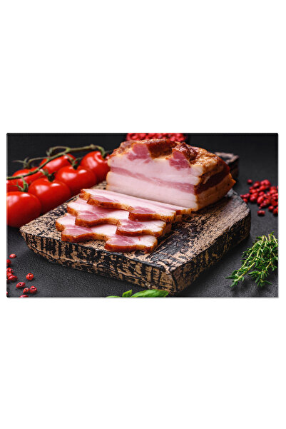 StoryGift Romania Tablou Canvas: Delicatessen Cu Bacon Afumat - Pork, Gourmet...