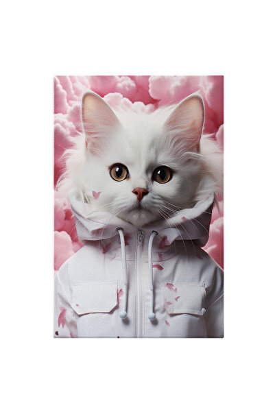 StoryGift Romania Tablou Canvas: Pisica Cu Geaca Intre Nori Guler, Accesoriu ...