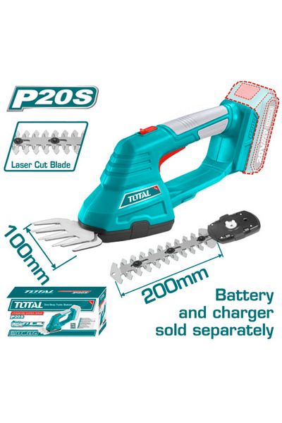 TOTAL 20v battery grass shears without battery and charger