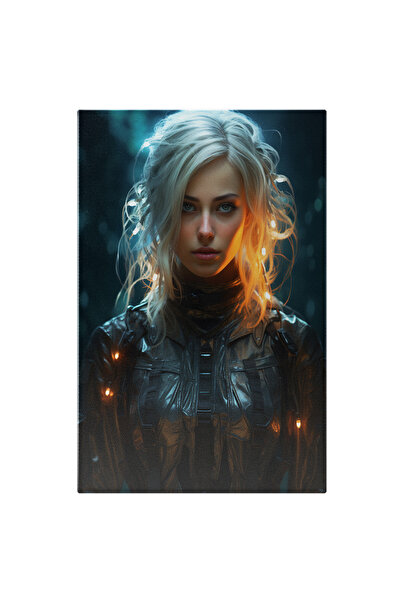 StoryGift Romania Tablou Canvas: O Fata Blonda Imbracata Intr-un Costum Sf - ...