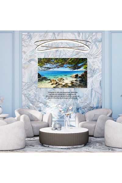 StoryGift Romania Tablou Canvas Valuri La Apus, Valuri, Apus, Orizont, Ocean, Natura. 3959