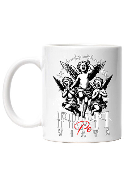 StoryGift Romania Cana Bebelusi Plangand Frati Pe Viata Familie, 330ml, Ceram...